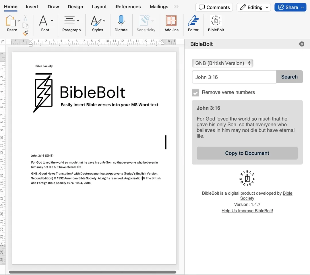 BibleBolt Screen