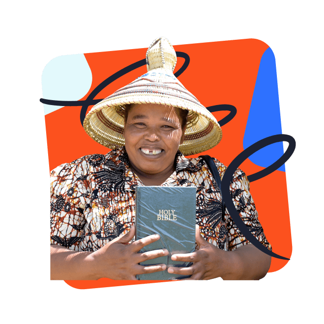 Girl holding the bible