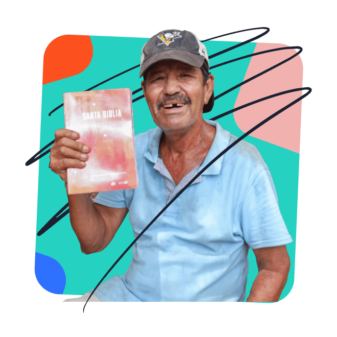 Girl holding the bible